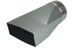 Adapter 220x80 mm auf Durchmesser 150 mm für Rohrleitungen
