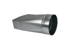 Adapter 220x80 mm auf Durchmesser 150 mm für Rohrleitungen