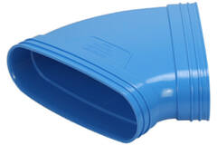 Wavin Ventiza Bogen 45 Grad PVC oval 235x80 mm horizontal M/S
