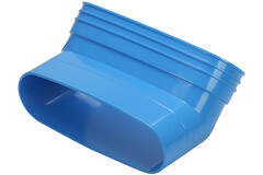 Wavin Ventiza Bogen 45 Grad PVC oval 235x80 mm vertikal M/S