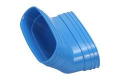 Wavin Ventiza Bogen 45 Grad PVC oval 195x80 mm vertikal M/M