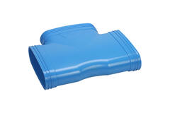 Wavin Ventiza T-Stück 90 Grad PVC oval 195x80 mm M/M/M
