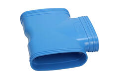 Wavin Ventiza T-Stück 90 Grad PVC oval 195x80 mm M/M/M