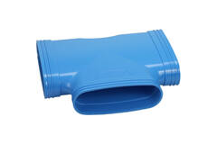 Wavin Ventiza T-Stück 90 Grad PVC oval 195x80 mm M/M/M