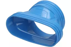 Wavin Ventiza Verlauf PVC oval 195x80 mm auf 125 mm M/M