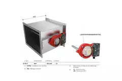 Rauchsensor 24V für rechteckige Brandschutzklappe - E-FD A SSA 200x800 24