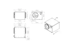 Isolierter Rohrventilator 355 mm - ISOR 355 EC K 01