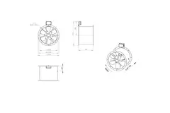 Axialer 450-mm-Rauchgasventilator F300- AL 450 D4 F3 01 CFG