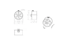 Axialer 1000-mm-Rauchgasventilator F300- AL 1000 D4 F3 01 CFG