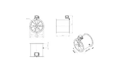 Axialer 355 mm Kanalventilator - AL 355 D42U 02 CFG