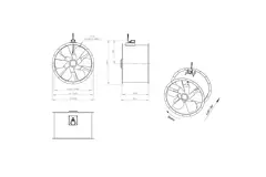 Axialer Kanalventilator 900 mm - AL 900 D4 02 CFG