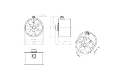 Axialer Kanalventilator 900 mm - AL 900 D4 03 CFG