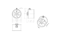 Axialer Kanalventilator 900 mm - AL 900 D4 04 CFG