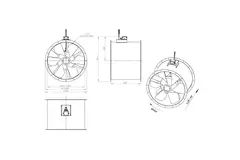 Axialer 800-mm-Kanalventilator - AL 800 D4 02 CFG