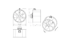Axialer Kanalventilator 1120 mm - AL 1120 D6 03 CFG