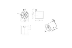 Axialer 315-mm-Rauchgasventilator F400 - AL 315 D2 F4 03 CFG