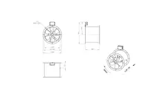 Axialer 400-mm-Rauchgasventilator F300- AL 400 D2 F3 02 CFG