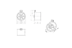 Axialer 450-mm-Rauchgasventilator F400 - AL 450 D2 F4 02 CFG