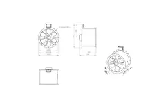 Axialer 450-mm-Rauchgasventilator F400 - AL 450 D42U F4 02 CFG