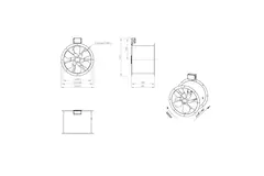 Axialer 450-mm-Rauchgasventilator F400 - AL 450 D4 F4 02 CFG