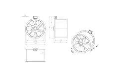 Axiallüfter 630 mm Abgasanlage F300- AL 630 D84U F3 02 CFG