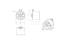 Axialer 500-mm-Rauchgasventilator F400 - AL 500 D2 F4 03 CFG