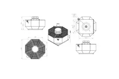 Dachventilator senkrecht Metall - DVL 630 D4 RK 01
