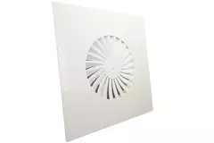 Drallauslass mit festen Lamellen 500mm quadratisch - SWS 500 RAL 9016