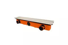 Ergovent verputzbarer rahmenloser Schlitzdurchlass 1050 mm mit Anschlussdurchmesser 90 mm - Modular - 1 Schlitz