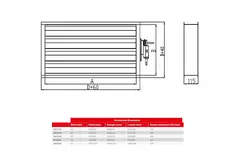 Maxivent-Klappe mit Stellantrieb für M4523 waagerechtes Flachprofil rechts - DAR