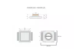 Ergovent rahmenloses verputzbares Ventiel - Quadratisch - 125 mm