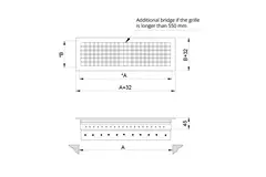Doppeltes verstellbares Wandgitter aus Aluminium - mit Reibungsfedern - 200x100 mm - RAL 9005