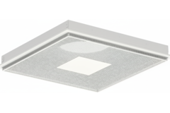 Perforierter Deckenauslass für Zu- und Abluft 595x595 mm - 160 mm - RAL 9010