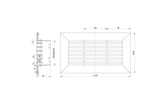 Aluminium-Stabgitter - mit Reibungsfedern - 800x150 mm - RAL 9005