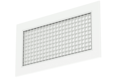 Aluminium Wandgitter mit festem Gitter - mit Reibungsfedern - 400x300 mm - RAL 9016