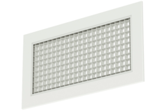 Aluminium Wandgitter mit festem Gitter - mit Reibungsfedern - 400x300 mm - RAL 9010