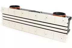 Ergovent rahmenloser Schlitzauslass 1000 mm mit Anschlussdurchmesser 160 mm - Klimatisierung - 3 Schlitze
