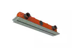 Ergovent verputzbarer rahmenloser Schlitzdurchlass 1000 mm mit Anschlussdurchmesser 90 mm - Profil