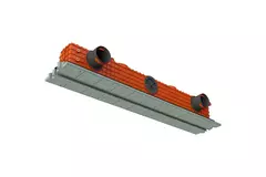 Ergovent verputzbarer rahmenloser Schlitzdurchlass 1050 mm mit Anschlussdurchmesser 90 mm - Modular - 1 Schlitz