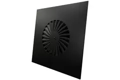 Dralldurchlass mit feststehenden Lamellen 400mm quadratisch - SWS 400 RAL 9005 30% Glanz