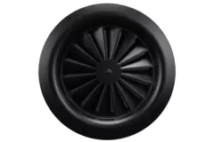 Drallauslass rund 315mm Zentralschraube - SWR 315 RAL 9005 30% Glanz