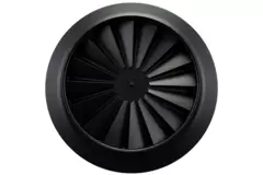 Drallauslass rund 315mm Zentralschraube - SWR 315 RAL 9005 30% Glanz