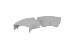 ClimaConnect 45° Flachbogen für Montageschacht 75 mm - RAL 9010