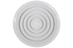 Deckendiffusor rund mit festem Muster Ø 300 mm - RAL9010