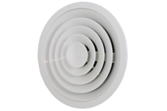 Deckendiffusor rund mit festem Muster Ø 300 mm - RAL9010