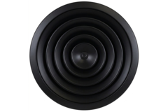 Deckendiffusor rund mit festem Muster Ø 300 mm - RAL9005 30% Glanz