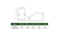 ClimaConnect Endstück für Montageschacht 75 mm - RAL 9010