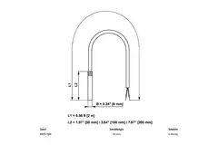 Belimo Kabeltemperaturfühler Ni1000TK5000 50x6 mm - 2 Meter - 01CT-1DH