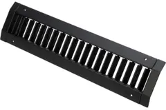 ClimaConnect-Kanalgitter, doppelt verstellbar, 525 × 75 mm, für Rohre von 160 bis 400 mm – RAL 9005
