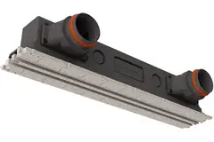 Ergovent rahmenloser Schlitzauslass 1050 mm mit Anschlussdurchmesser 125 mm - Klimatisierung - 2 Schlitze